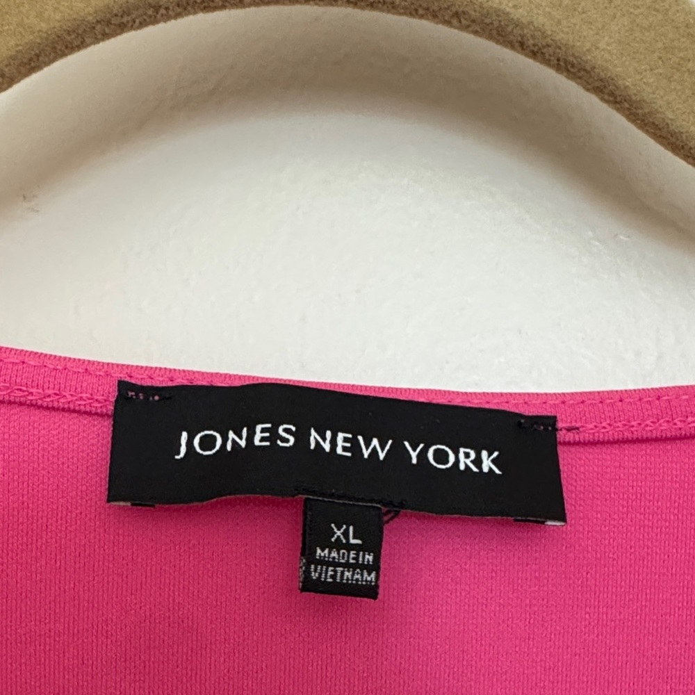 Jones New York Fuchsia Drape cowl Neck Blouse - Picture 2 of 3